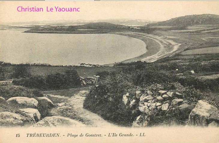 TREBEURDEN vers 1900 - PLAGE DE GOASTRES - Un chemin côtier