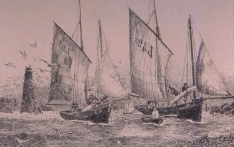 LANNMARSablier  grmtflambart par  Faudacq 1891 pourlarevue Le Yacht