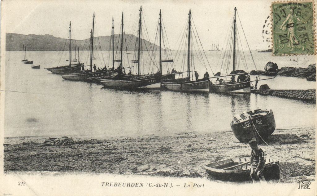 TREB PORT BATEAUX PECHE OBLIT 1920